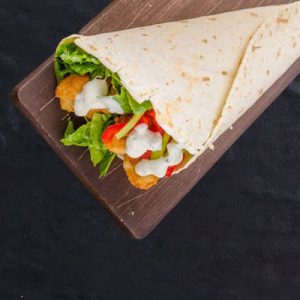 Chicken Schnitzel Wrap Roll