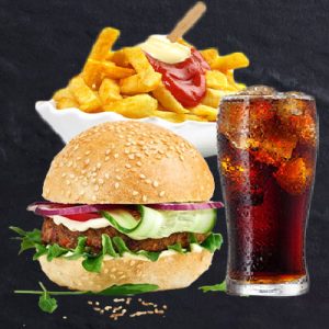 Deal 02 Any Burger Wrap Roll With Chips & Can of Drink